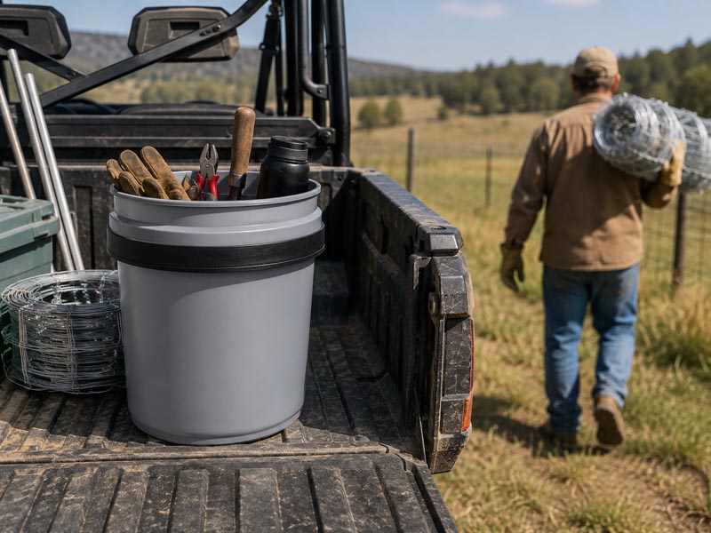 V1 - Horizontal Mount 5 Gallon Bucket Holder