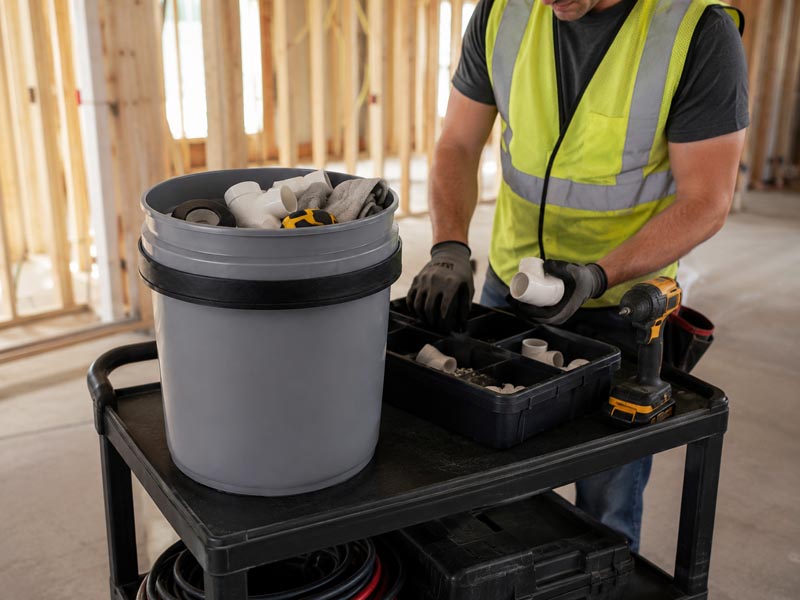 V1 - Horizontal Mount 5 Gallon Bucket Holder
